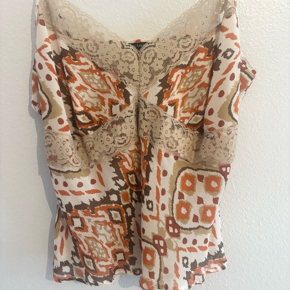 Daisy Fuentes Y2K Silk Lined Lace Camisole Babydoll Strappy Tank Top Size Large - Picture 4 of 10